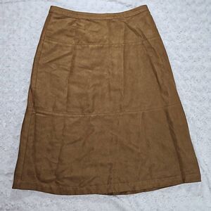 Brown Faux Microfiber Suede Banana Republic Brown Skirt Size 6